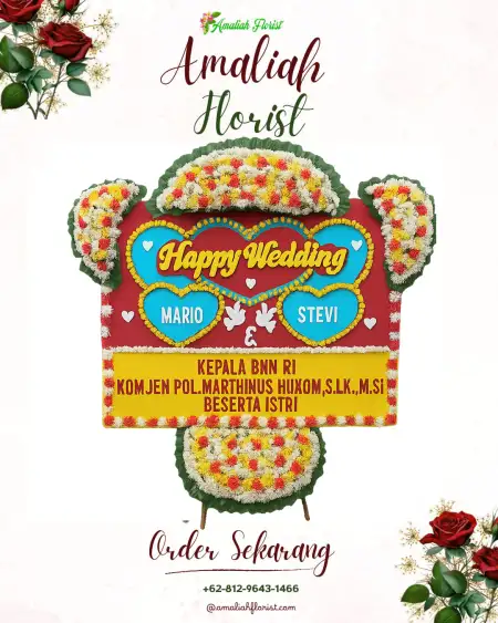 Papan Bunga Pernikahan Wulunggunung